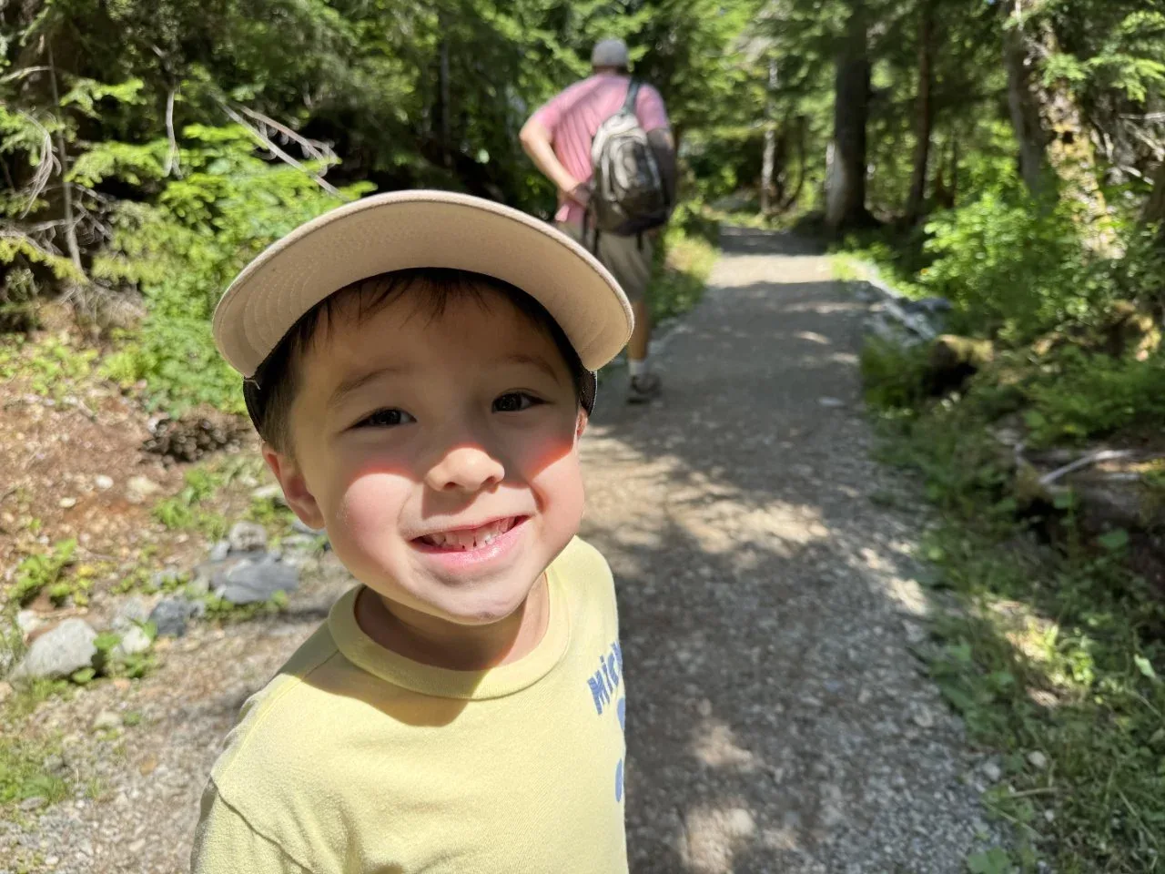 Tristan on the trail back to the car.