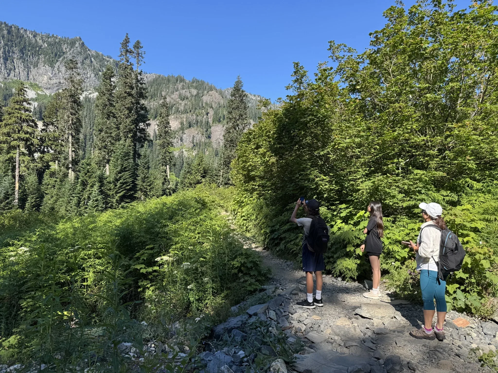 Hikers stopping for a photo.